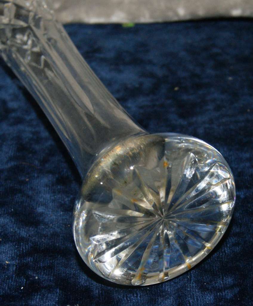 Royal Brierley cut crystal vase