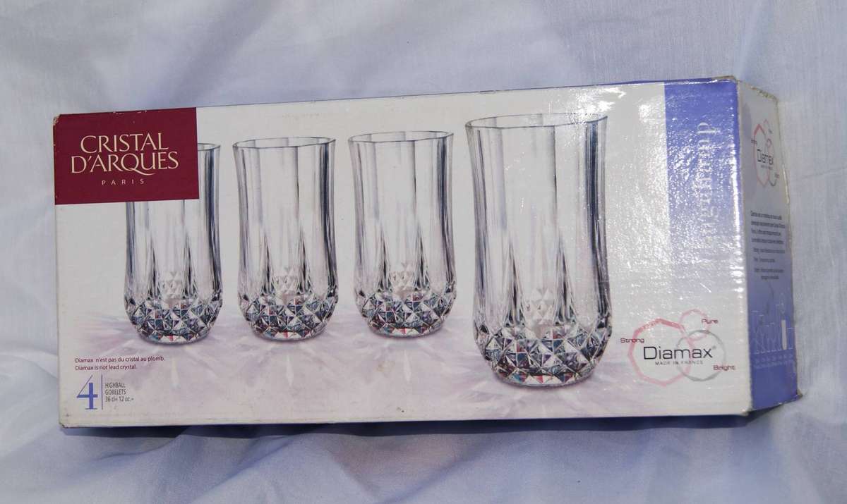 Set of 4 Cristal d'Arques High Ball Longchamp Glasses