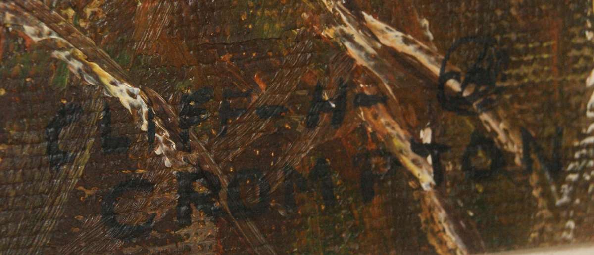 Seascape oil on board by Cliff H Crompton signed