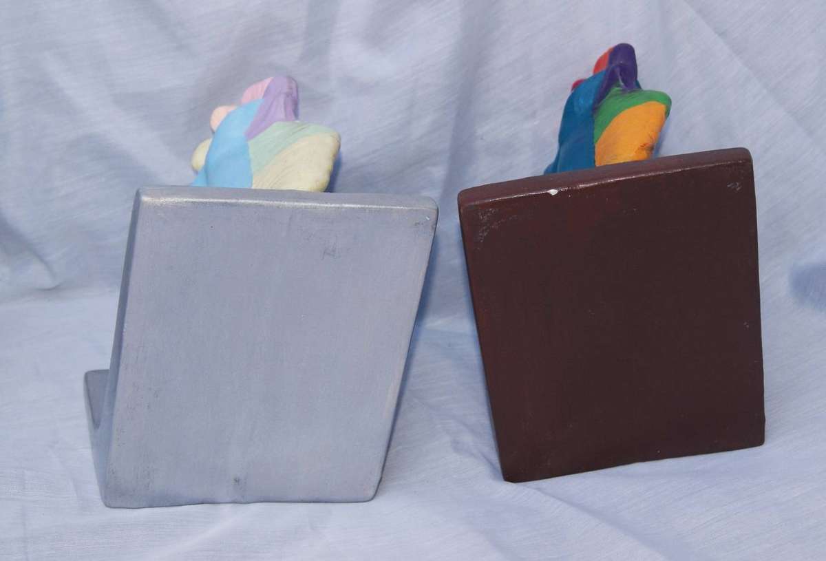 Pair of Painted Ceramic Horse Head Bookends