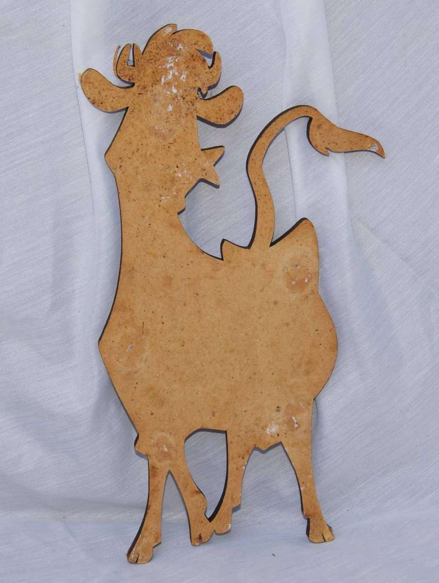 Hand Painted Wood Cow (Maggie from Home on the range)