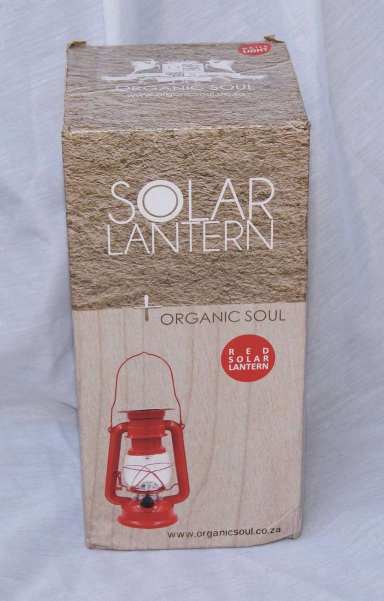 New in Box Organic Soul Red Solar Lantern