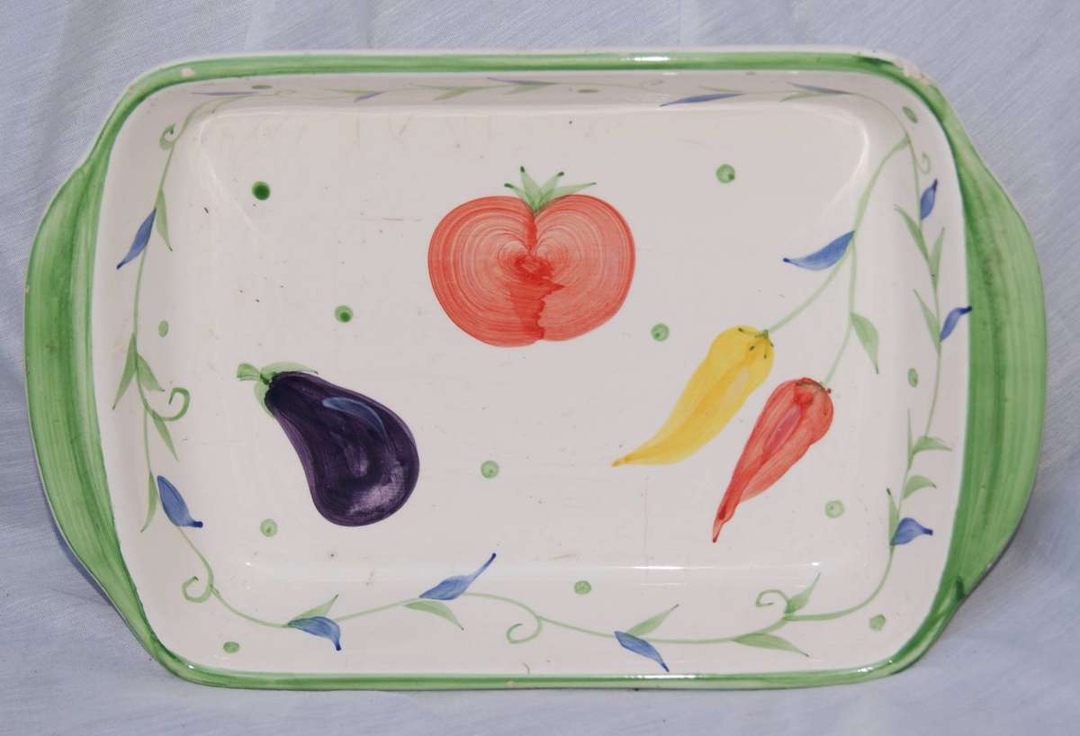 Hand Painted Roasting Dish