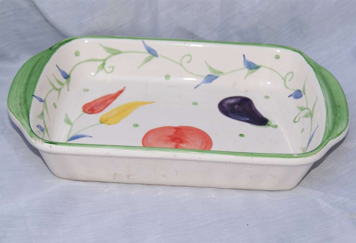 Hand Painted Roasting Dish