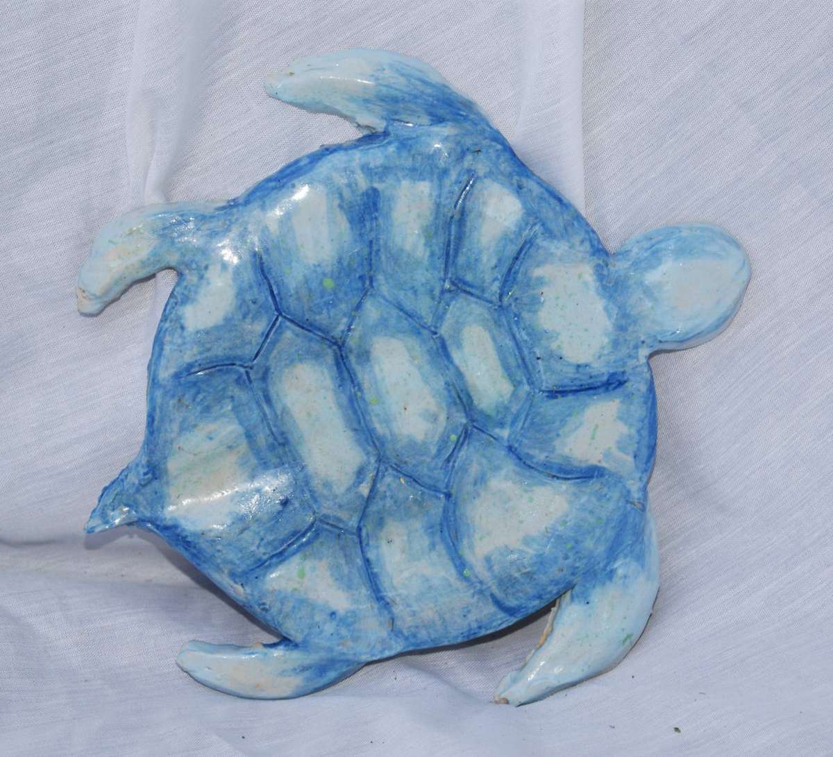 Hand Made Hand Painted Flat Turtle