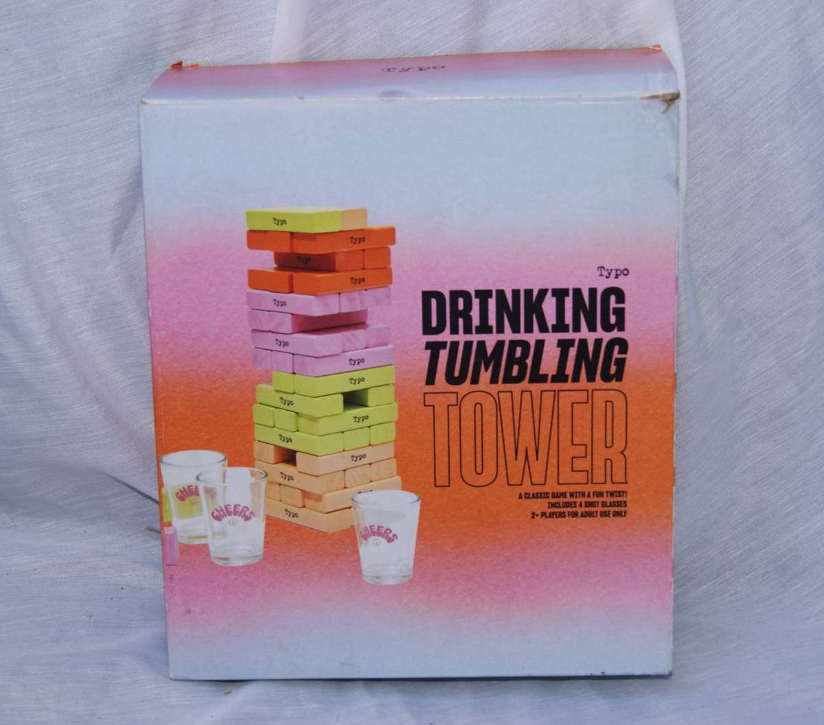 Typo Drinking Tumbling Tower Game