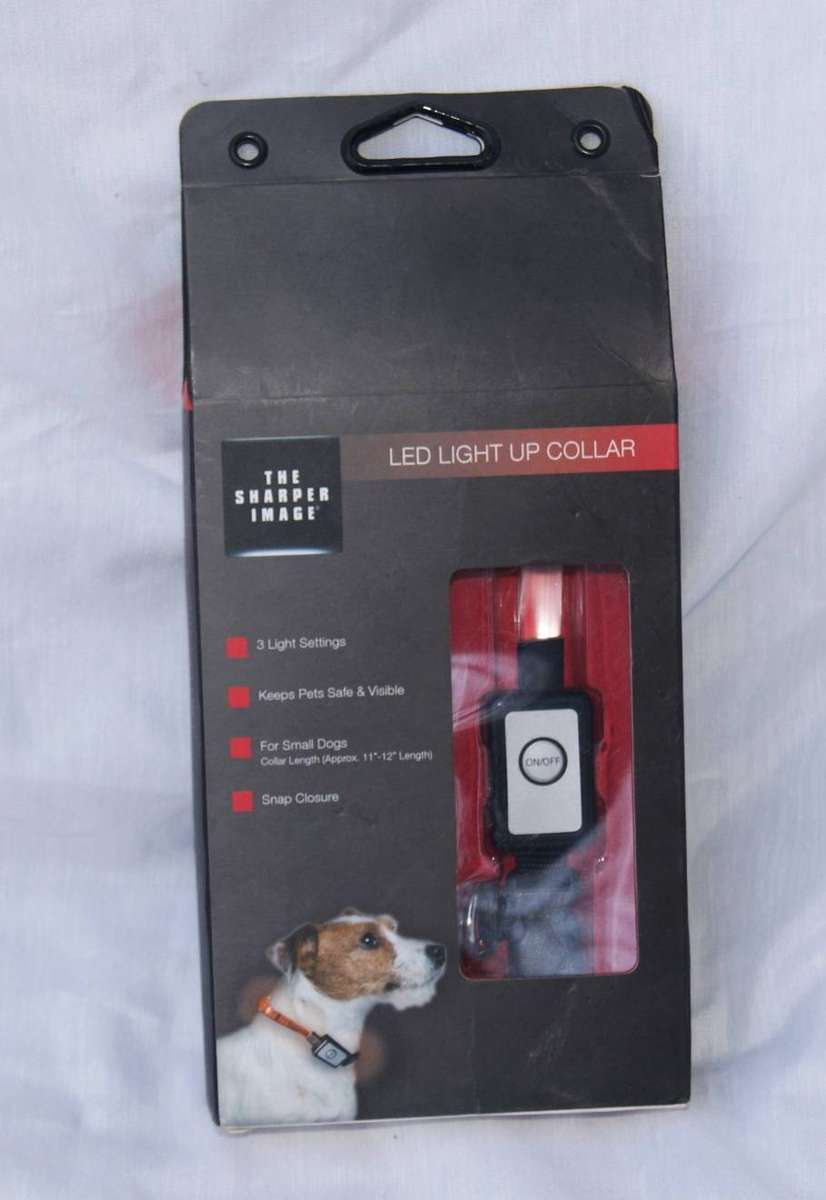 Sealed "The Sharper Image" LED Light Up Collar for Small Dogs