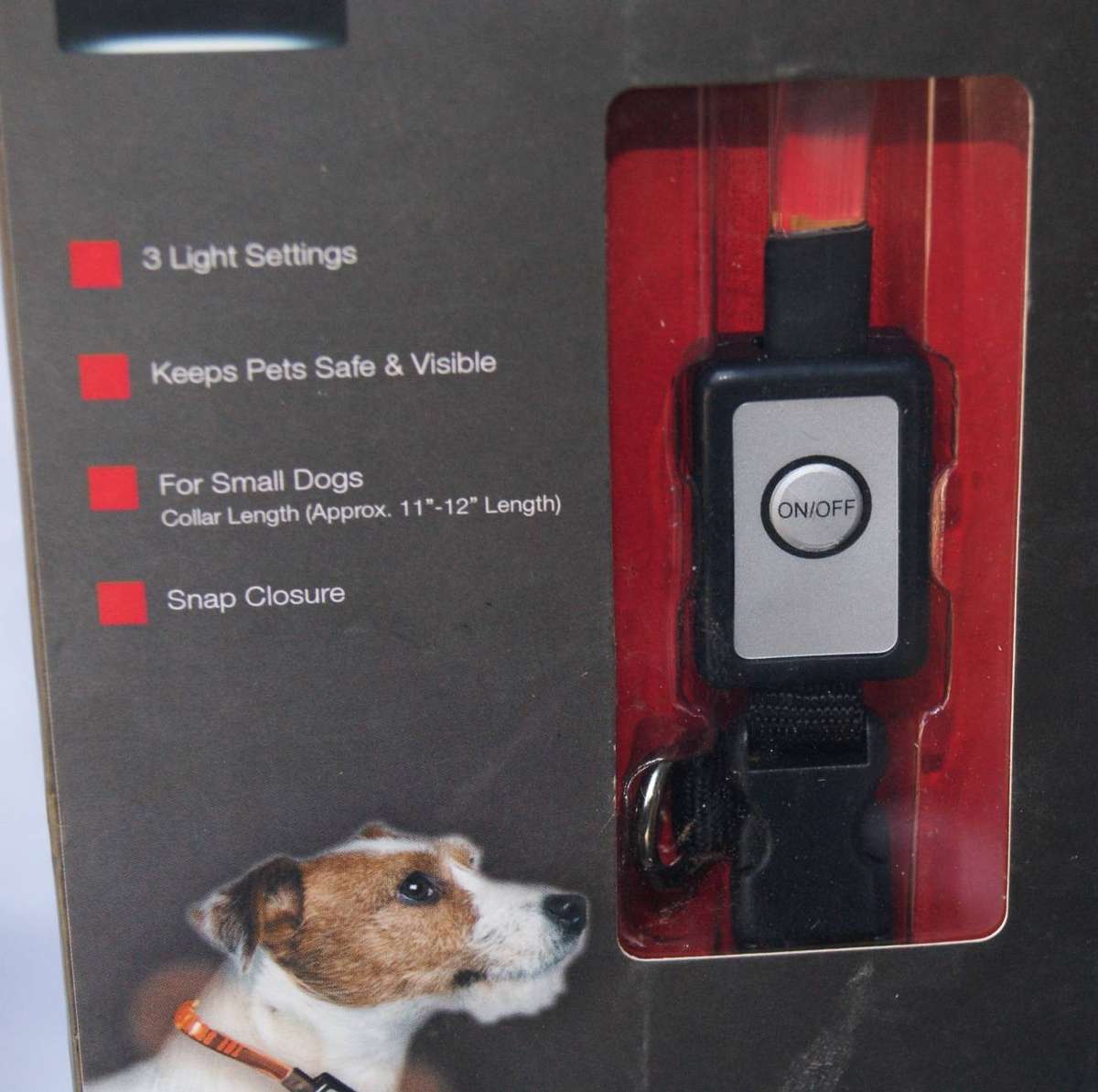 Sealed "The Sharper Image" LED Light Up Collar for Small Dogs