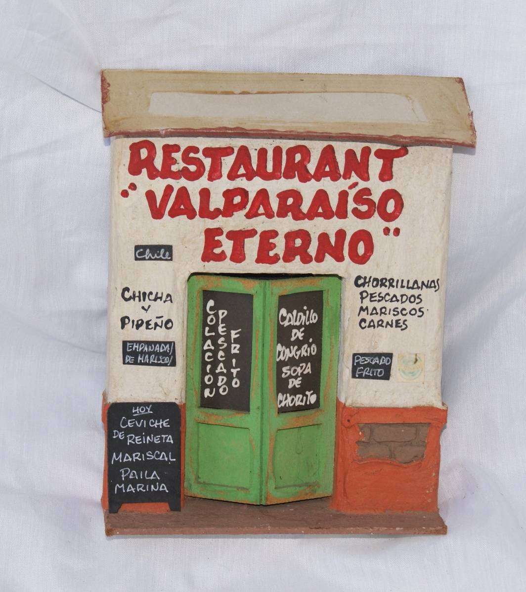 Vintage Hand Made Chilean Shop Front Wall Hanging