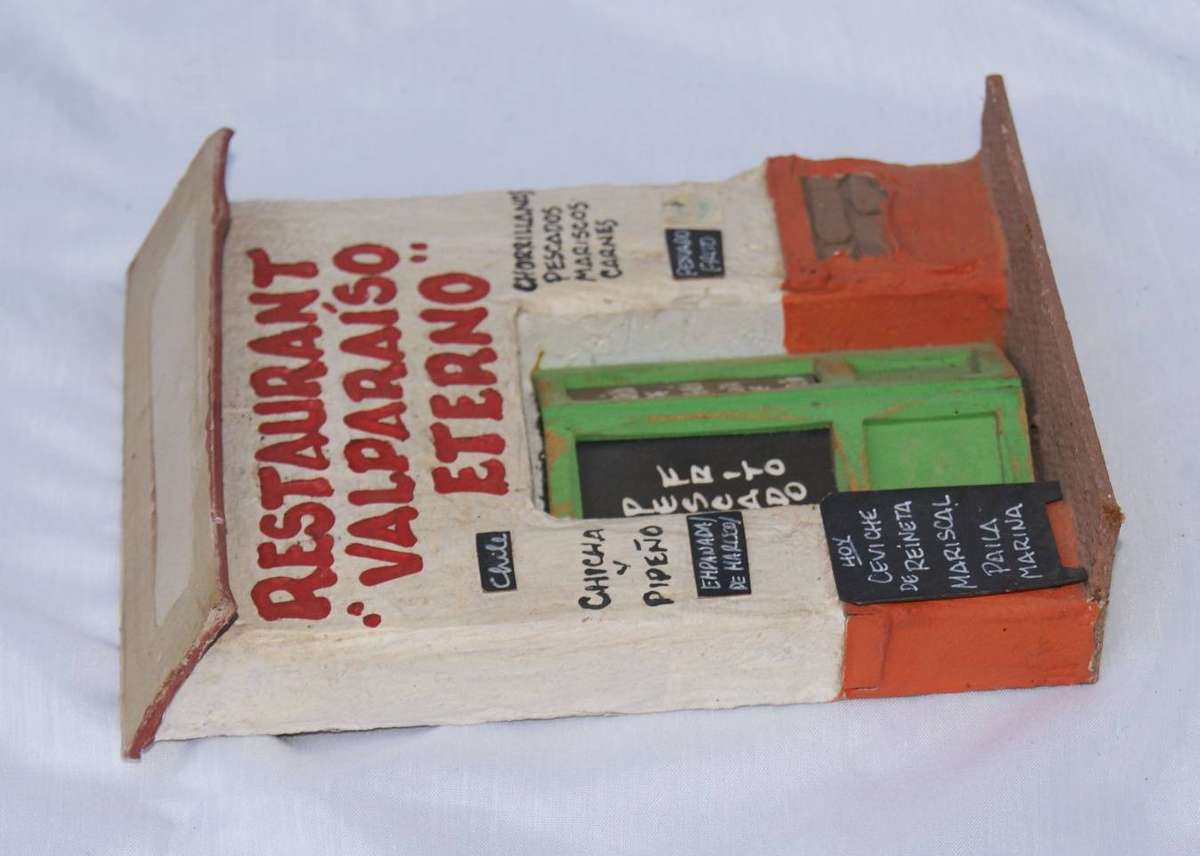Vintage Hand Made Chilean Shop Front Wall Hanging