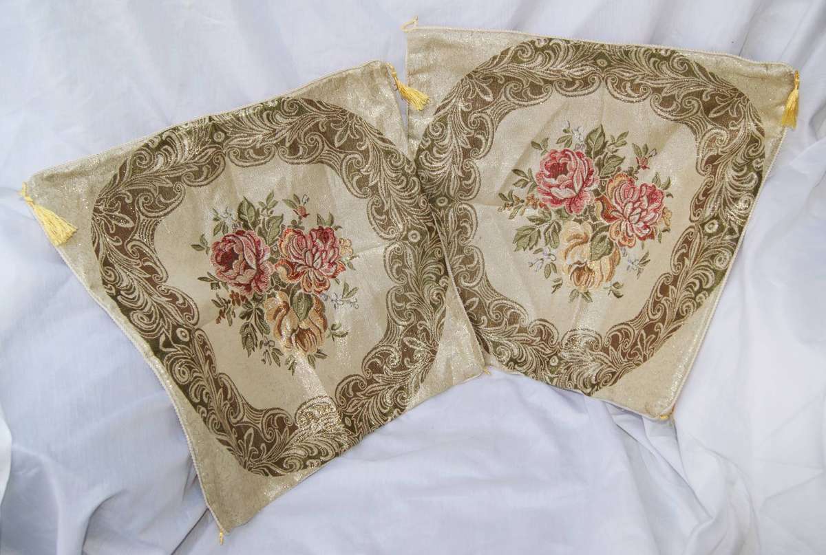 Pair of Embroidered Scatter Cushion Covers