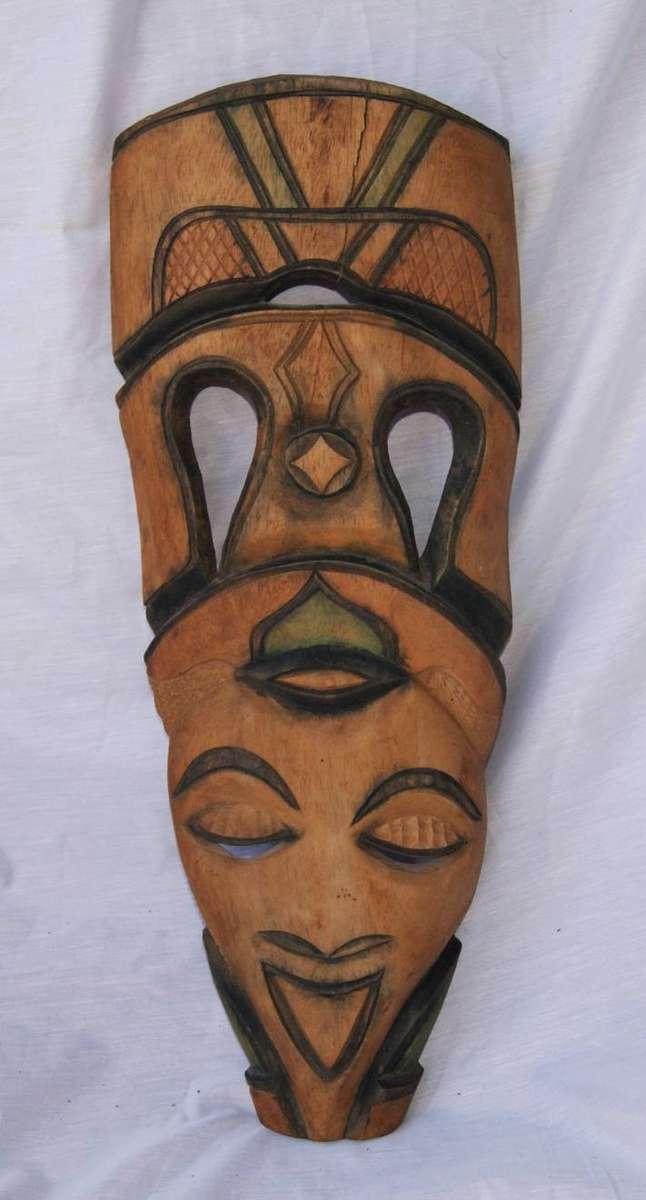 Hand Carved Wooden Tribal Mask