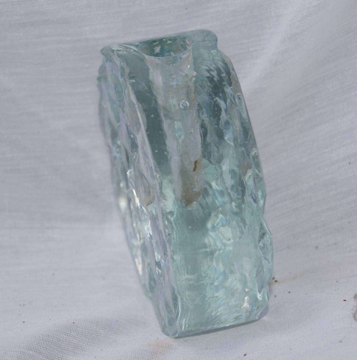 Vintage Moulded Glass Single Bud Vase