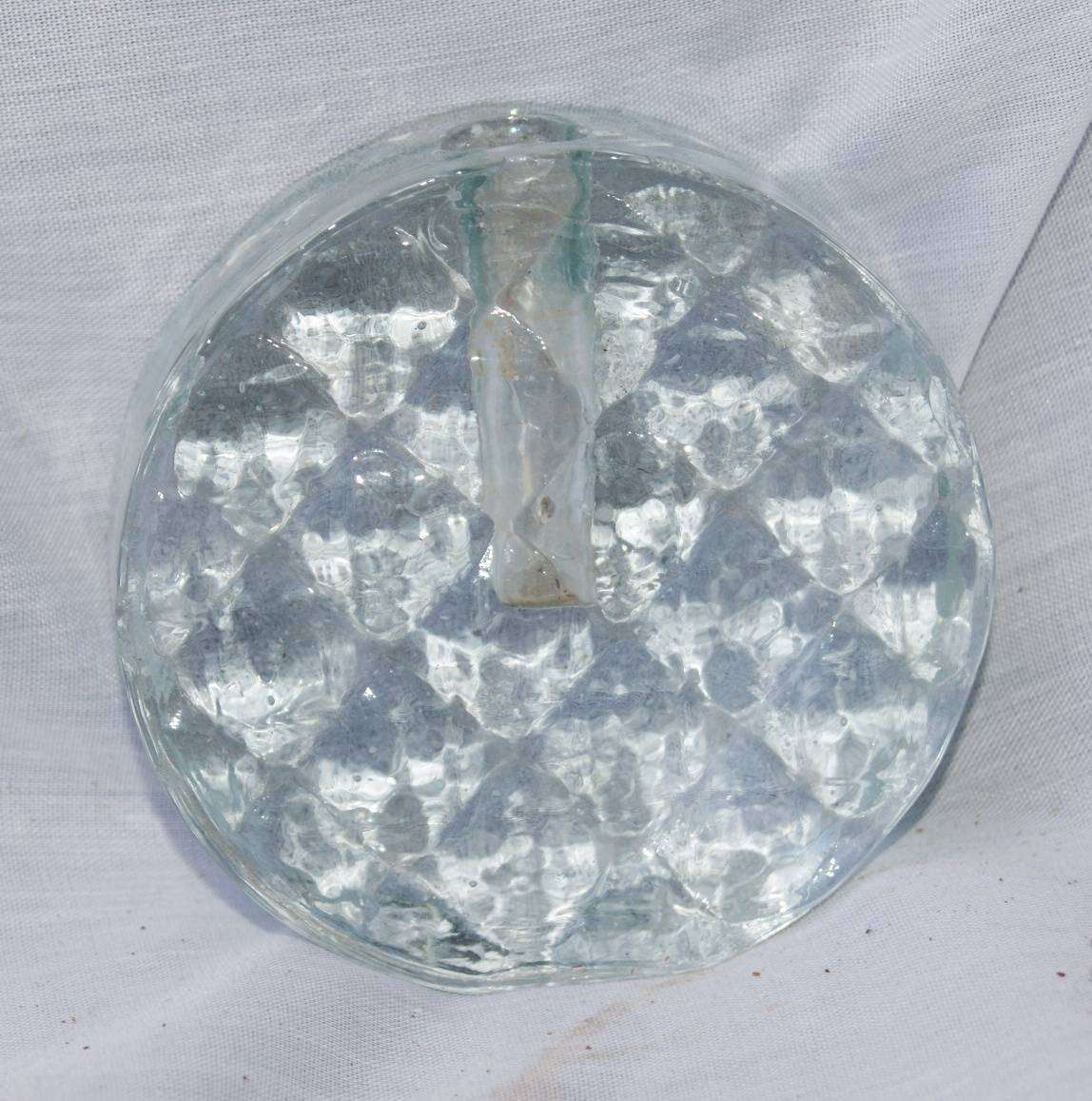 Vintage Moulded Glass Single Bud Vase