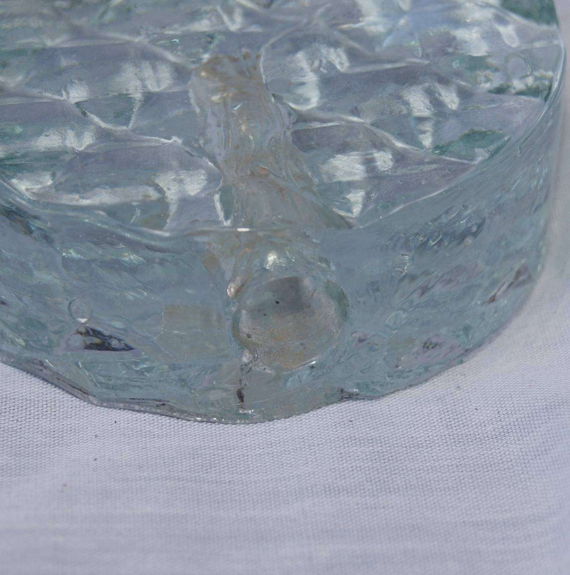 Vintage Moulded Glass Single Bud Vase