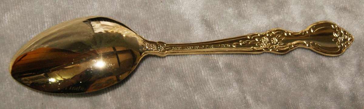 Greensons 24kt gold plated "Carol Anne" pattern teaspoons @ Crazy R1 start