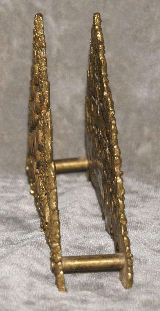 Brass and enamel "Shalom" serviette holder @ Crazy R1 start