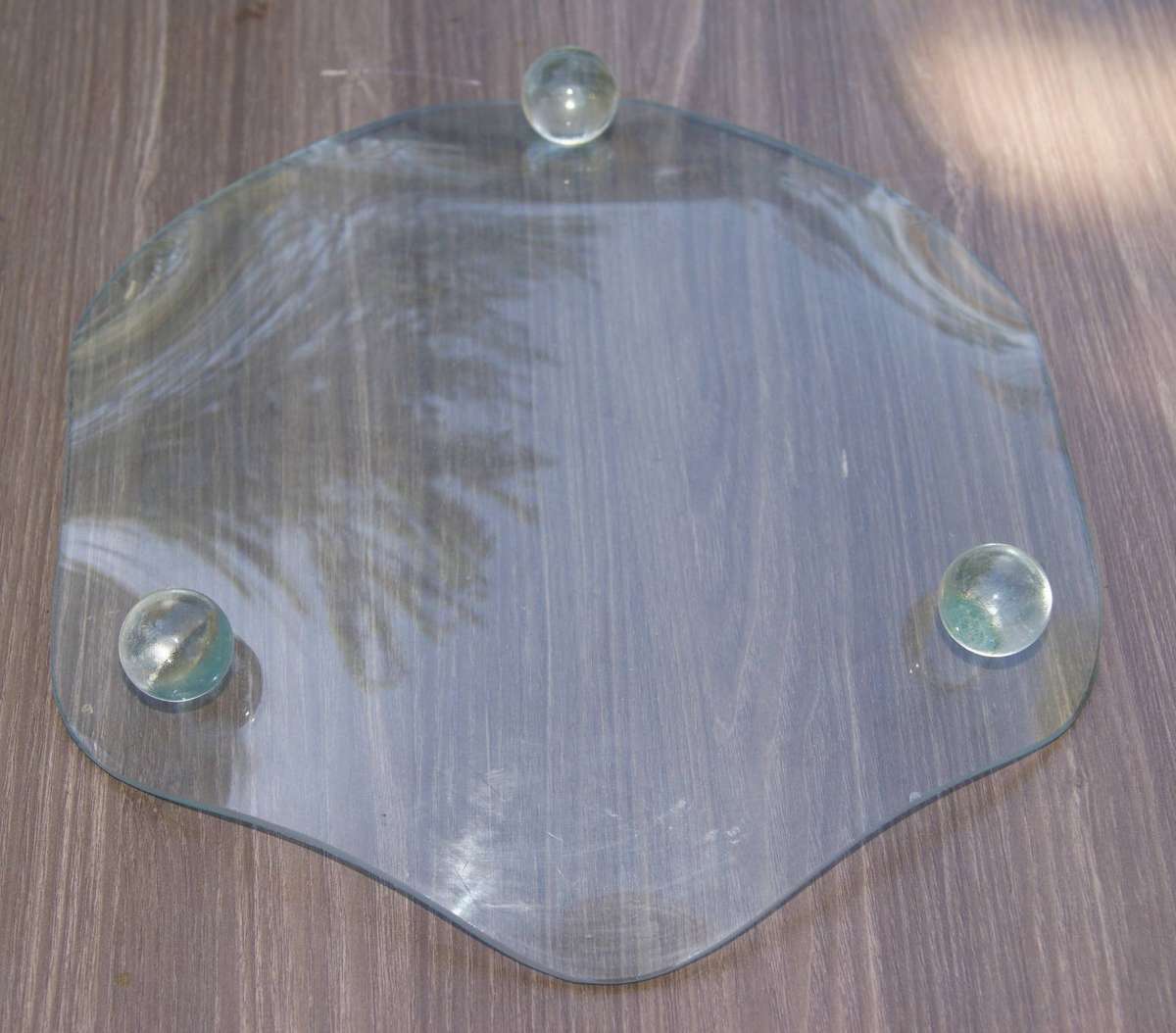 Vintage Glass Footed Fruit Bowl