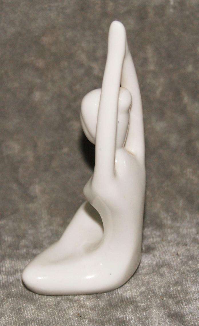 Meditation pose ceramic figurine