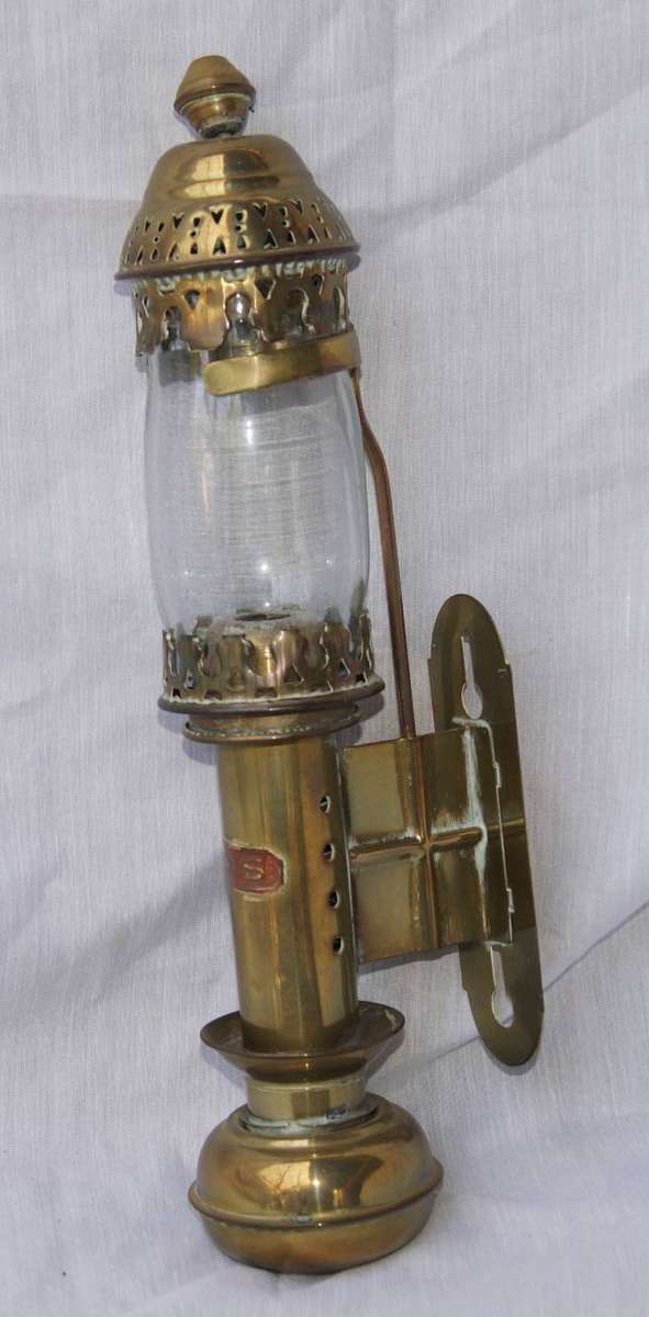 Antique Spring Loaded Brass Wall Sconce