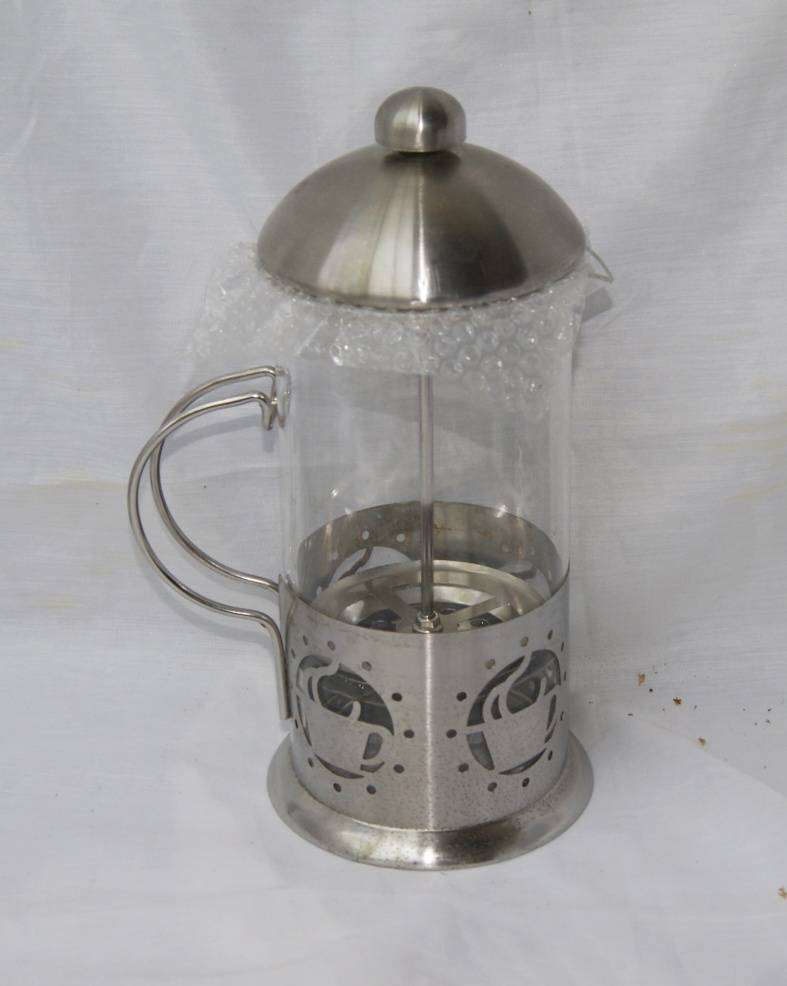 Stainless Steel and Glass French Press