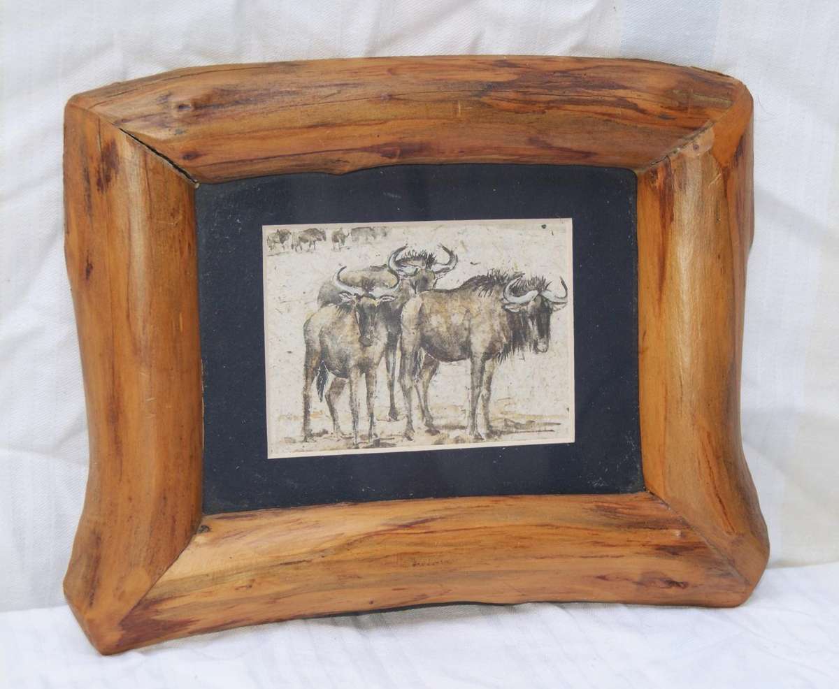 Vintage framed print of Wildebeest @ crazy R1 start