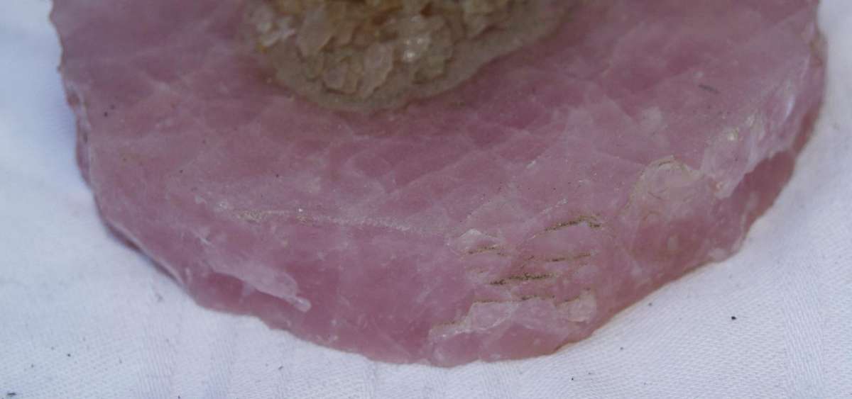 Gemstone tree with rose quartz base @ crazy R1 start