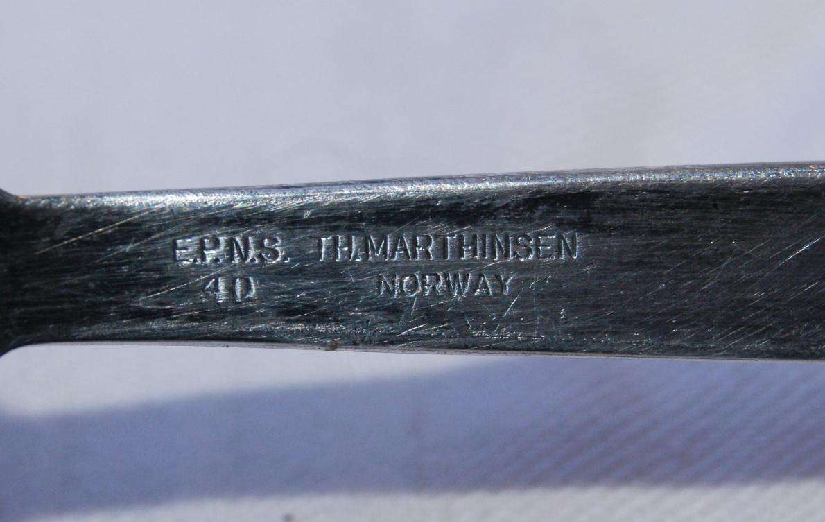 Vintage T.H Marthinsen Norway EPNS sugar spoon