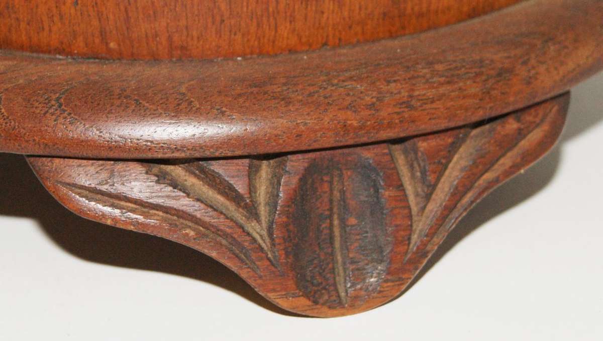 Victorian Mahogany Oval Dressing Table Mirror with Dual Hidden Trinket Compartments