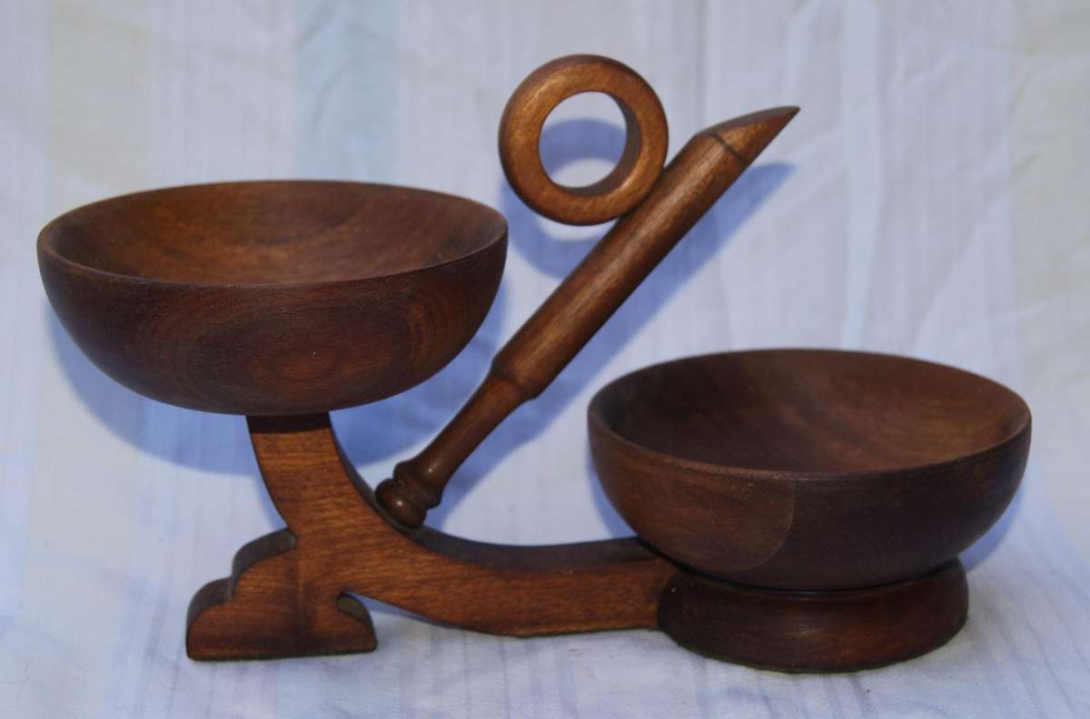 Vintage Jonker Stinkwood double nut bowl Knysna, South Africa
