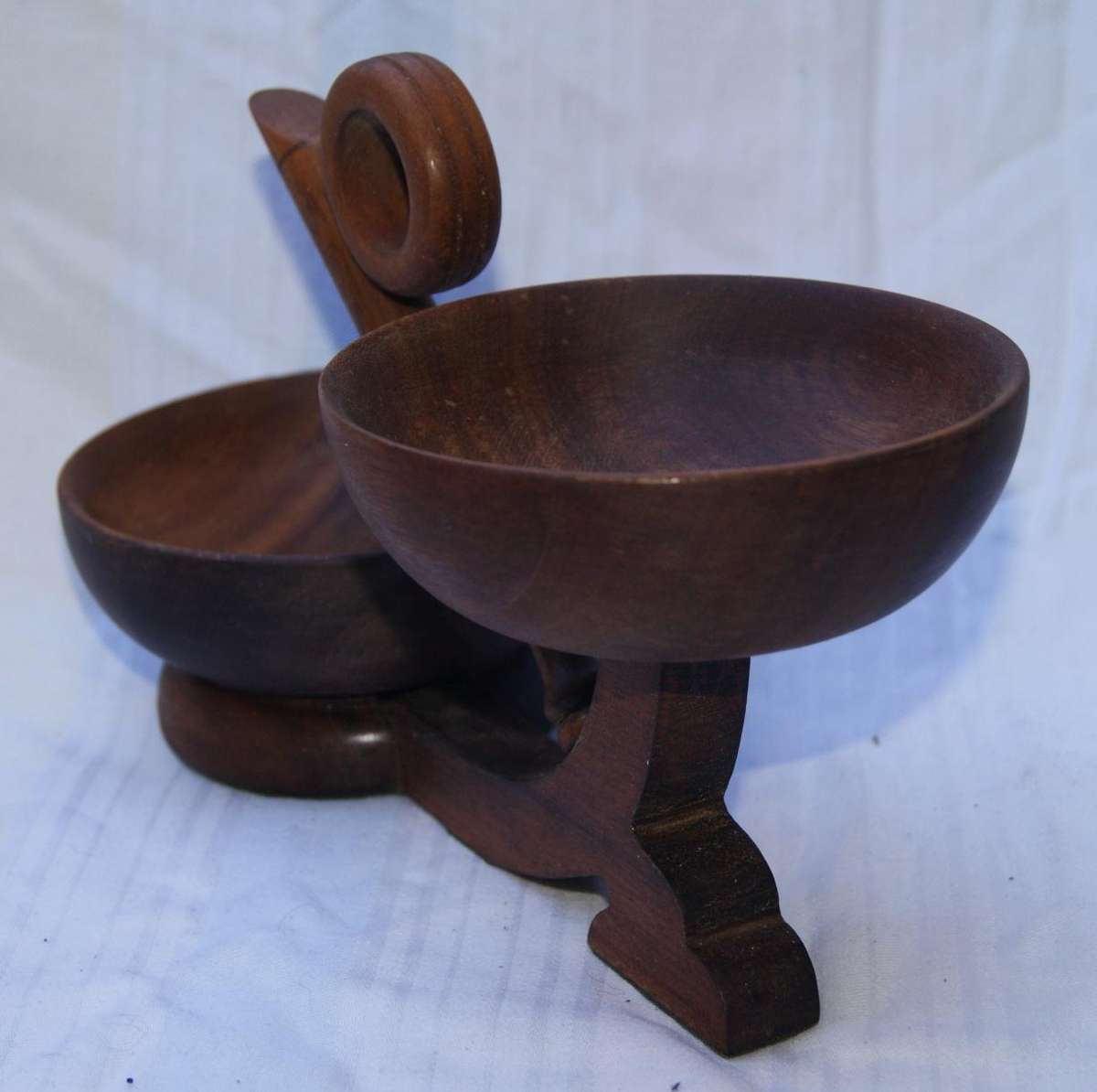 Vintage Jonker Stinkwood double nut bowl Knysna, South Africa