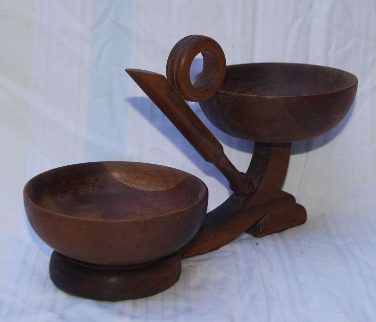 Vintage Jonker Stinkwood double nut bowl Knysna, South Africa