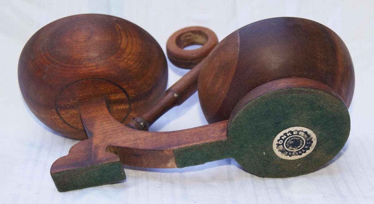 Vintage Jonker Stinkwood double nut bowl Knysna, South Africa