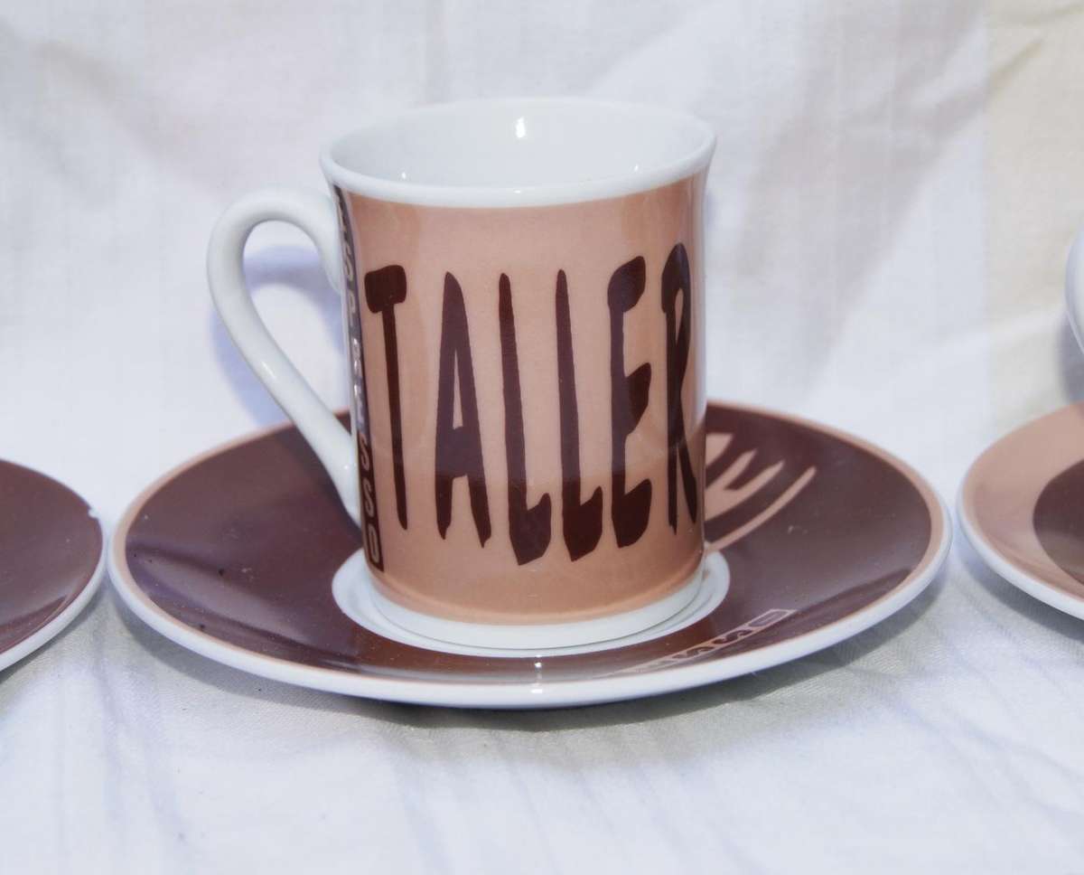 Multiple Choice Coffee Basics Set of 4 Espresso/Demitasse Cups with Saucers