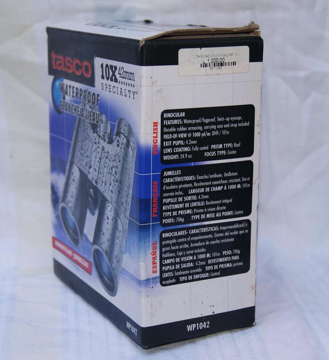 Tasco 10x42 Waterproof Binoculars  Specialty Series (Model WP1042)