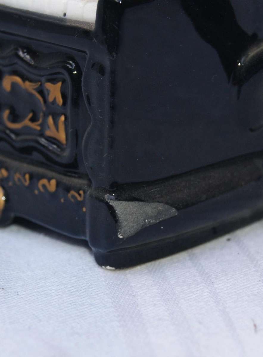 Vintage Piano-Shaped Mini Teapot  Hand-Painted Ceramic