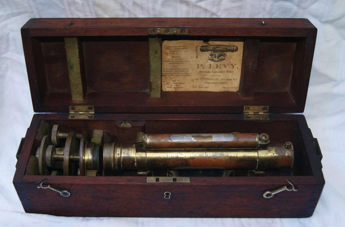 Antique Negretti & Zambra Surveyors Level in Original Wooden Box