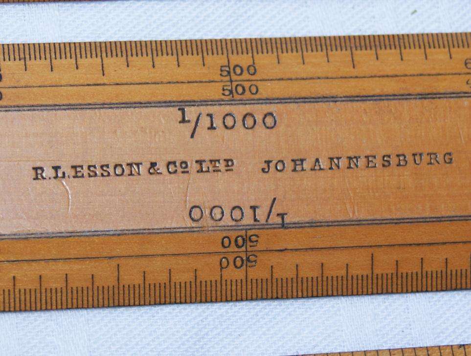 Antique Robert Nicholl London Scale Rule Set  8 Rules in Flame Mahogany Box