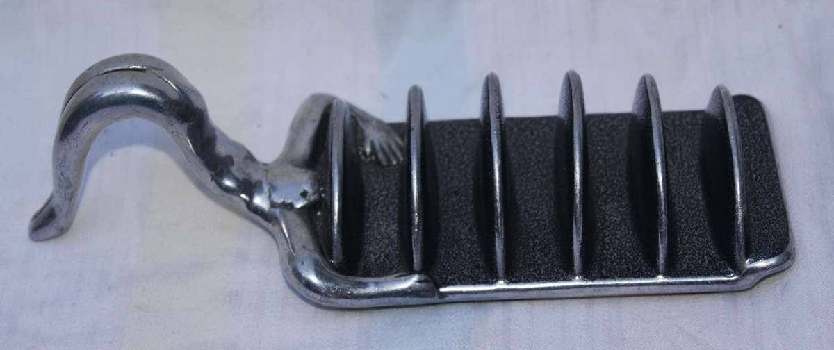 Carrol Boyes Female Diver Toast Rack  Sculptural Pewter Design