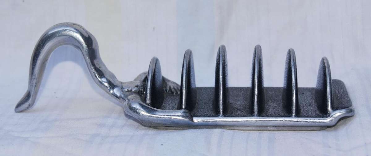 Carrol Boyes Female Diver Toast Rack  Sculptural Pewter Design