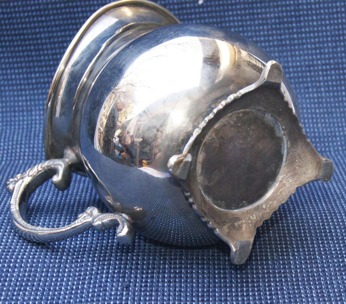 Ornate Silver-Plated Water Jug  Footed Vintage Pitcher