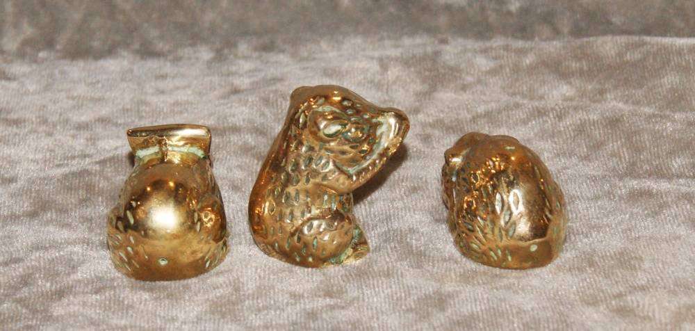 Solid Brass 3 Blind Mice