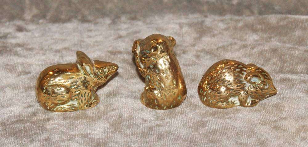 Solid Brass 3 Blind Mice