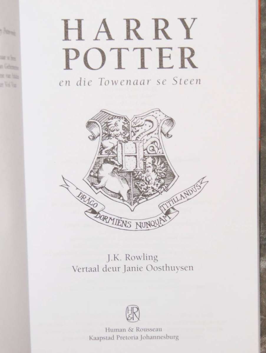 Harry Potter "EN die Towenaar se Steen" by J.K Rowling