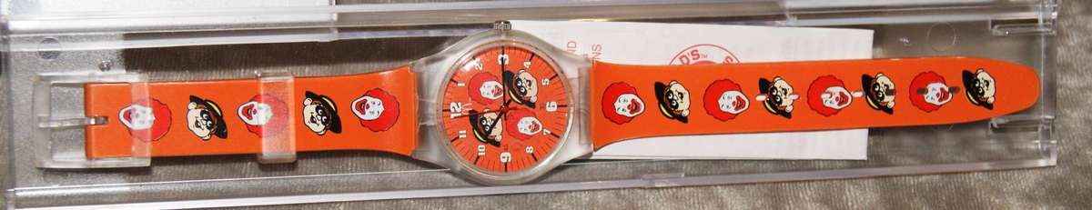 McDonalds Watches Limited Edition Ronald and Ham Watch 1995 Brand New in original Case