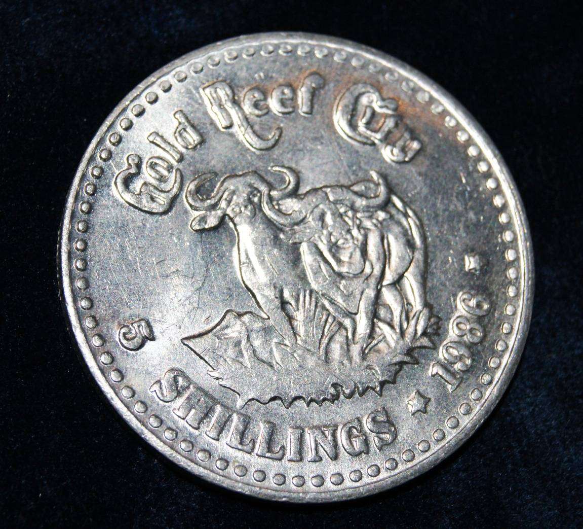 1986 Gold Reef City Paul Kruger 5 Shilling