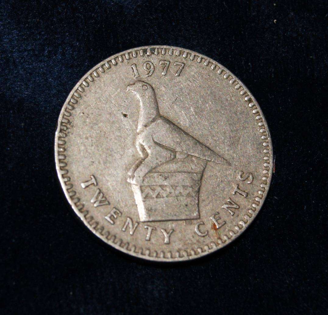 Rhodesia 1977 20c coin