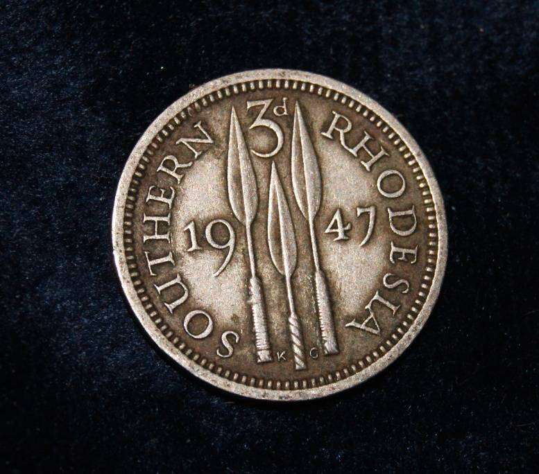 1947 Southern Rhodesia 3 Pence