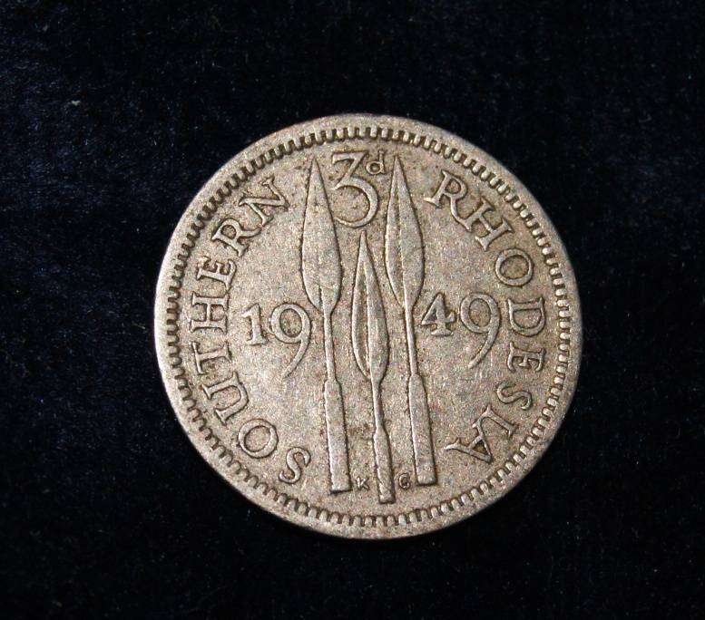 1949 Southern Rhodesia 3 Pence