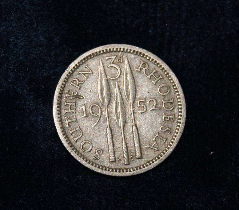 1952 Southern Rhodesia 3 Pence